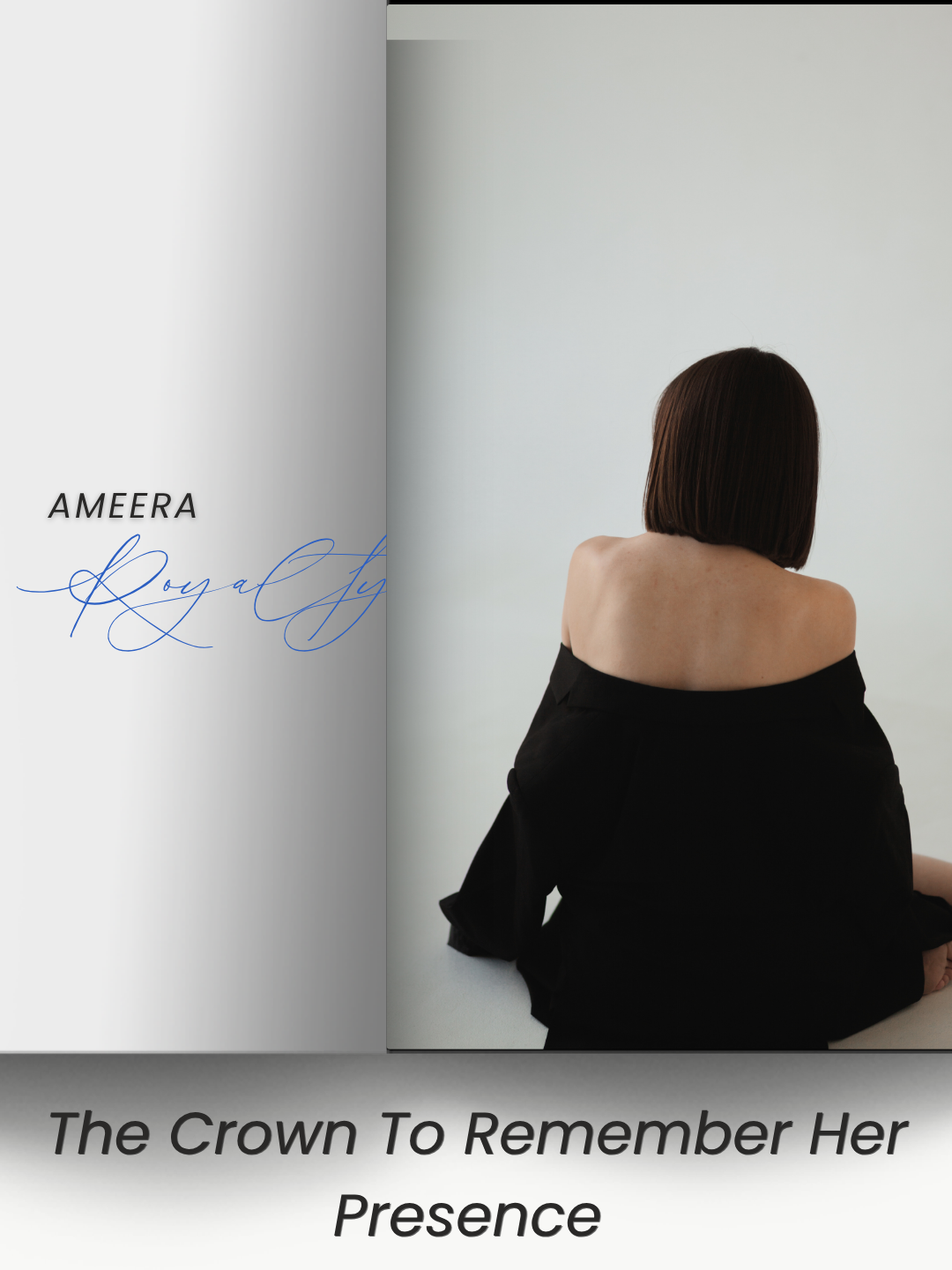 Ameera — the crown to remember her presence, an off-shoulder promo portrait